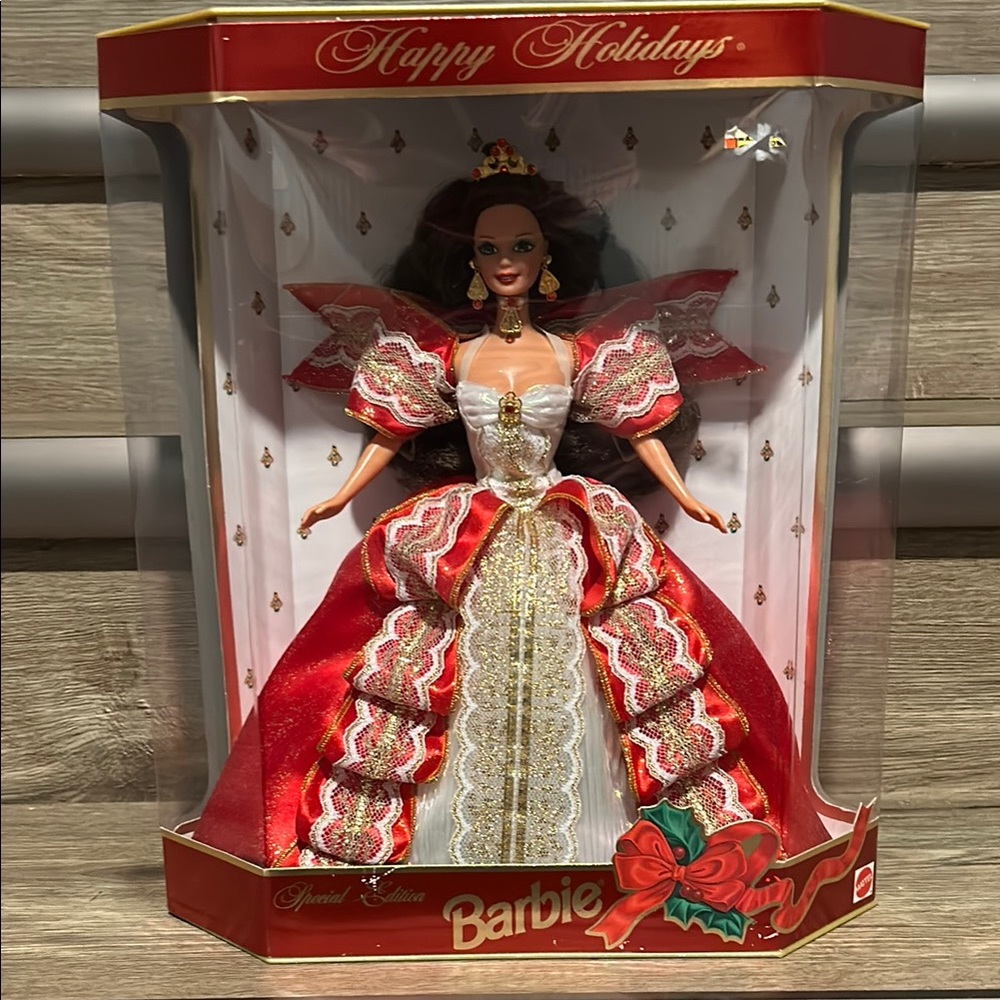 Barbie Happy Holidays Special Edition Doll - Red and Gold